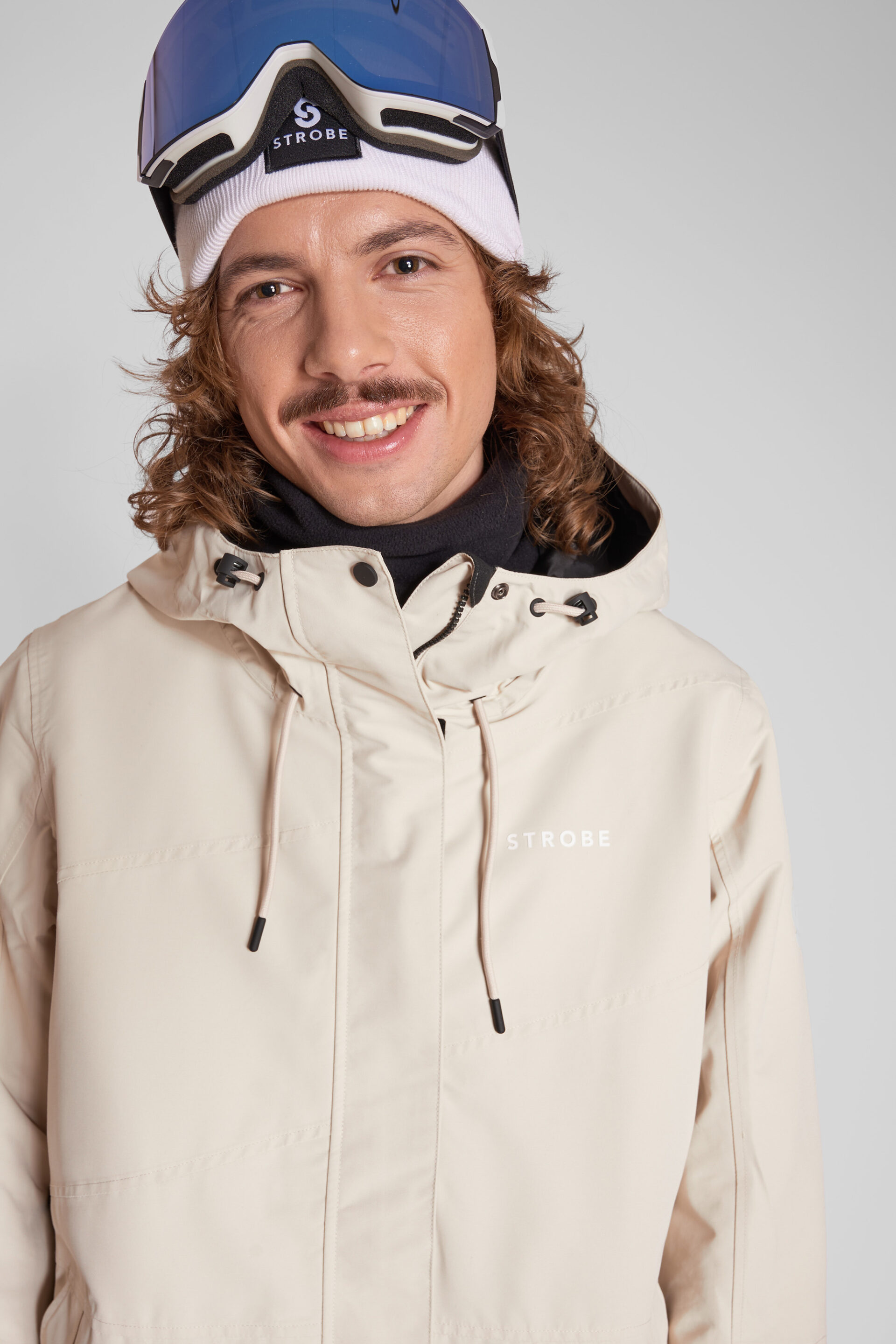 Aura Ski Jacket Lt Beige Men's Strobe